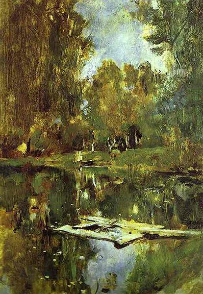 Valentin Serov Pond in Abramtsevo. Study Norge oil painting art